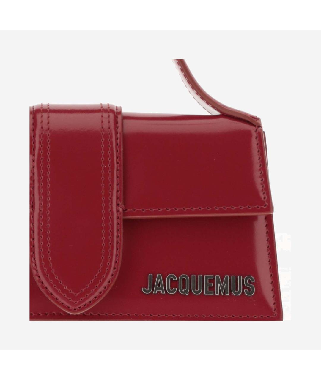 JACQUEMUS Красная кожаная сумка через плечо, фото 5