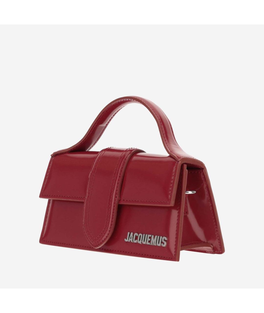 JACQUEMUS Красная кожаная сумка через плечо, фото 2