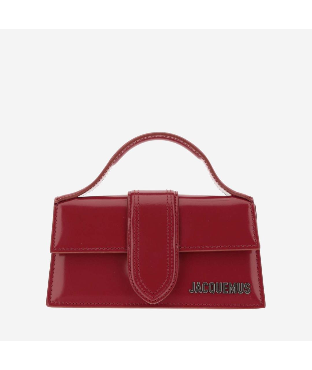 JACQUEMUS Красная кожаная сумка через плечо, фото 6