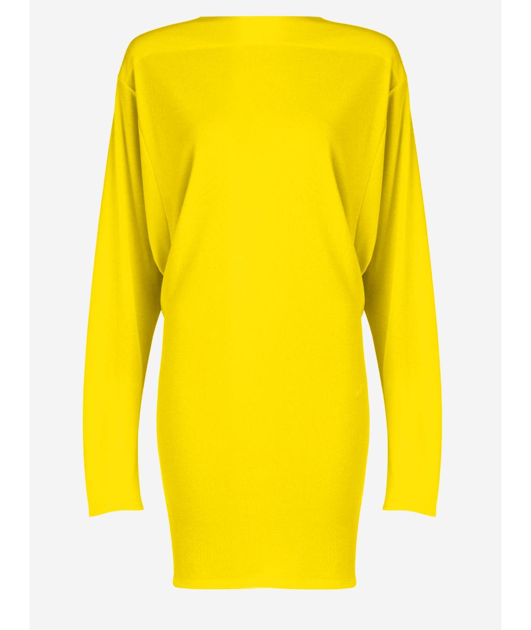JACQUEMUS Желтое вискозное платье, фото 4