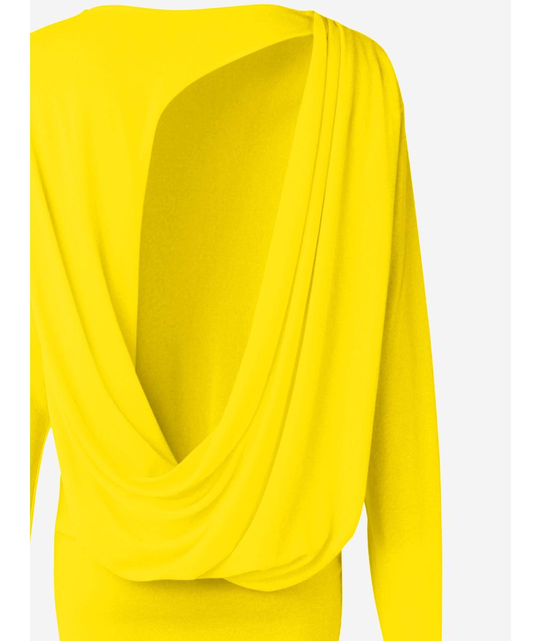 JACQUEMUS Желтое вискозное платье, фото 3