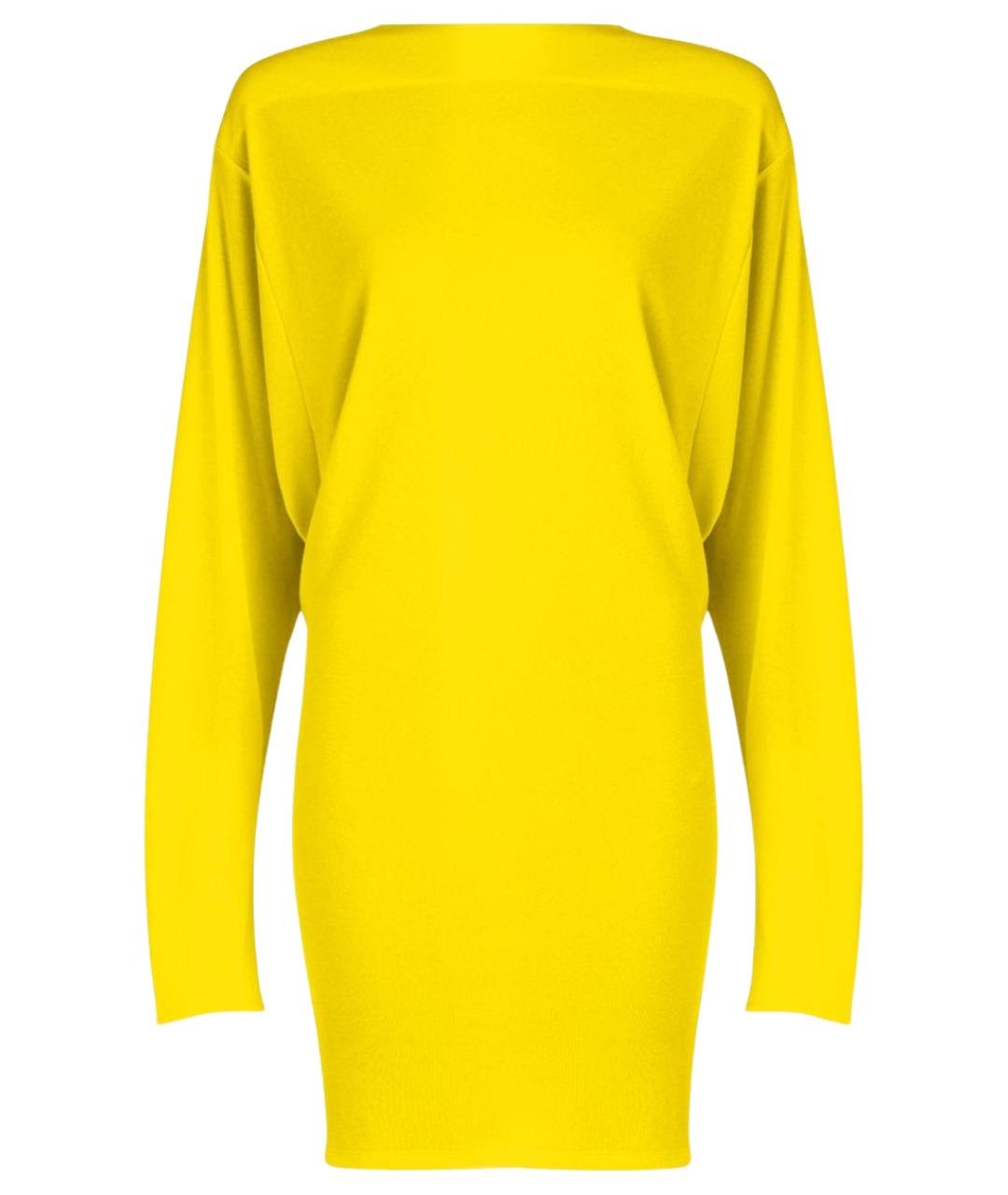 JACQUEMUS Желтое вискозное платье, фото 1