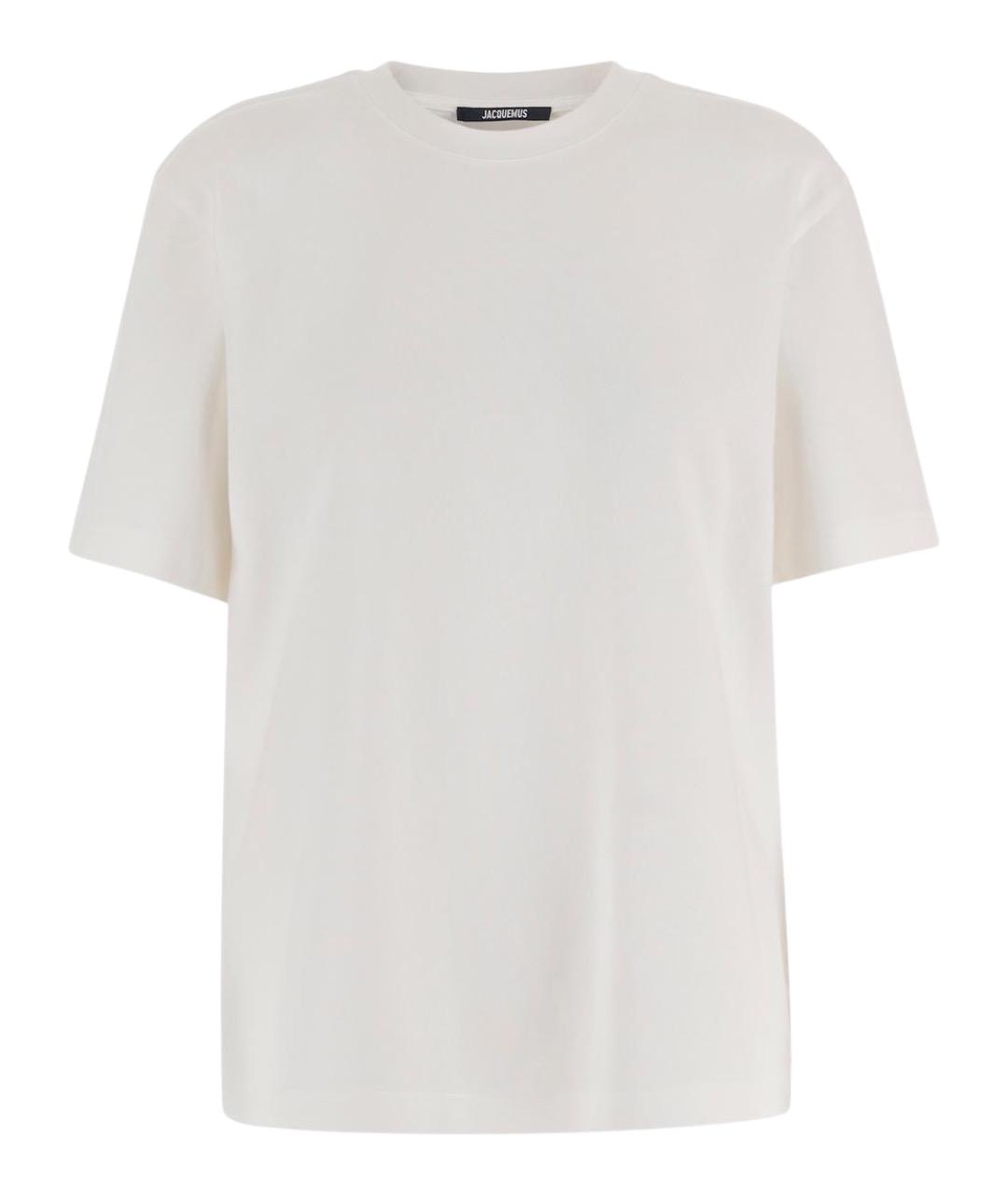 JACQUEMUS Белая хлопковая футболка, фото 1
