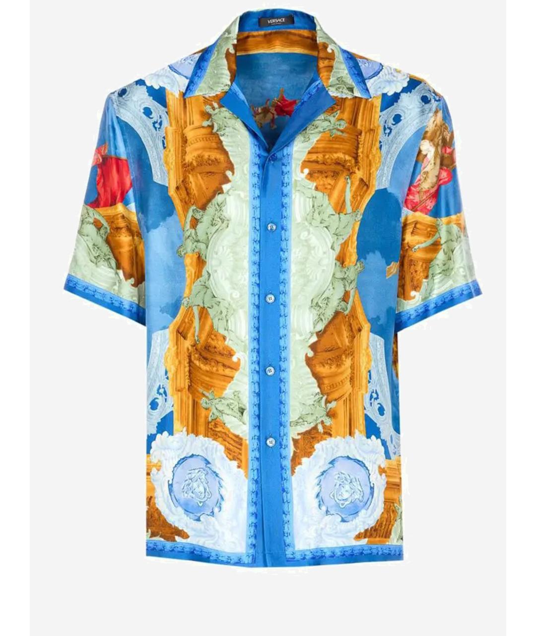 VERSACE Мульти шелковая кэжуал рубашка, фото 4