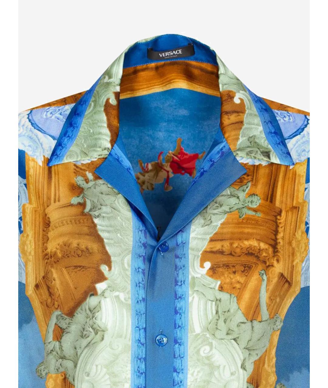VERSACE Мульти шелковая кэжуал рубашка, фото 3