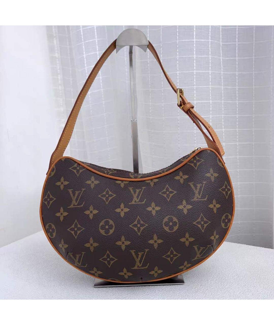 LOUIS VUITTON Коричневая кожаная сумка с короткими ручками, фото 9