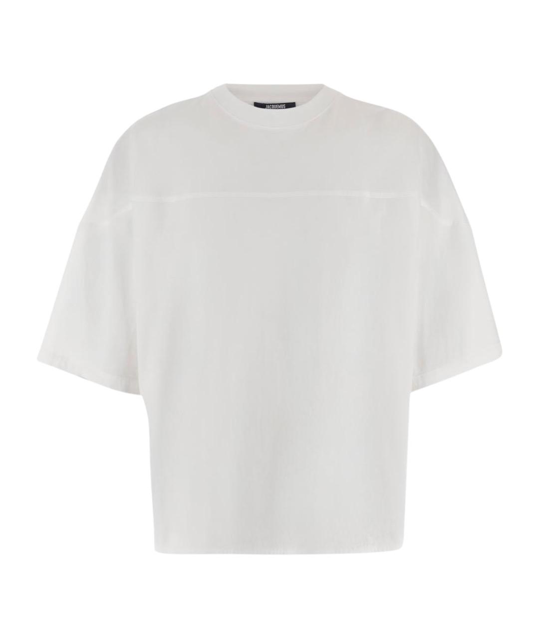 JACQUEMUS Белая хлопковая футболка, фото 1