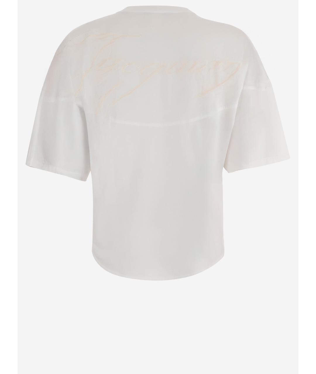 JACQUEMUS Белая хлопковая футболка, фото 2