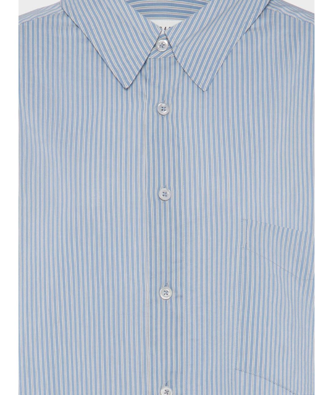 MAISON MARGIELA Голубая хлопковая рубашка, фото 3