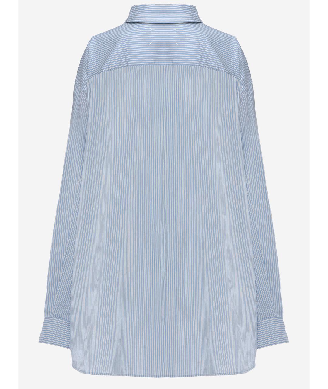 MAISON MARGIELA Голубая хлопковая рубашка, фото 2
