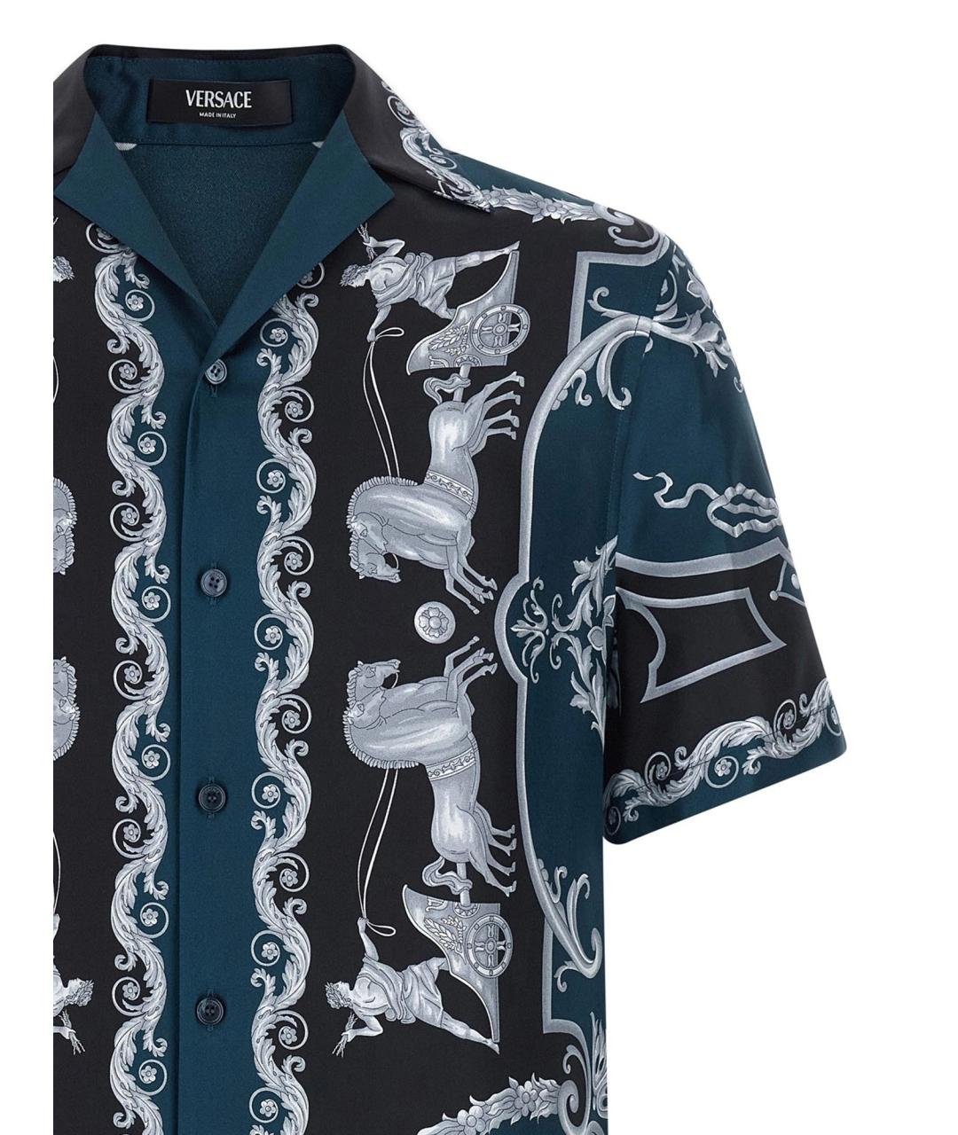 VERSACE Мульти шелковая кэжуал рубашка, фото 3