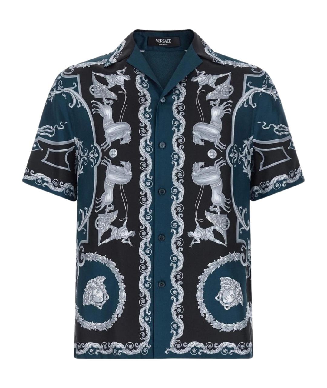 VERSACE Мульти шелковая кэжуал рубашка, фото 1