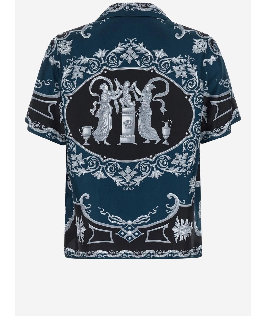 VERSACE Мульти шелковая кэжуал рубашка, фото 2