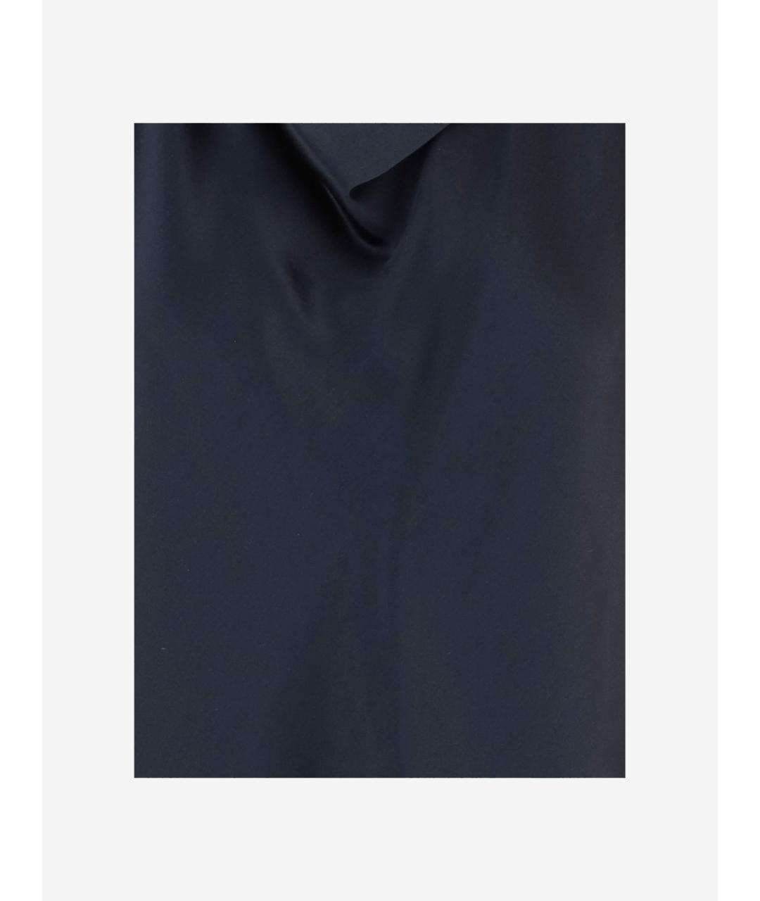VINCE Черная шелковая футболка, фото 3