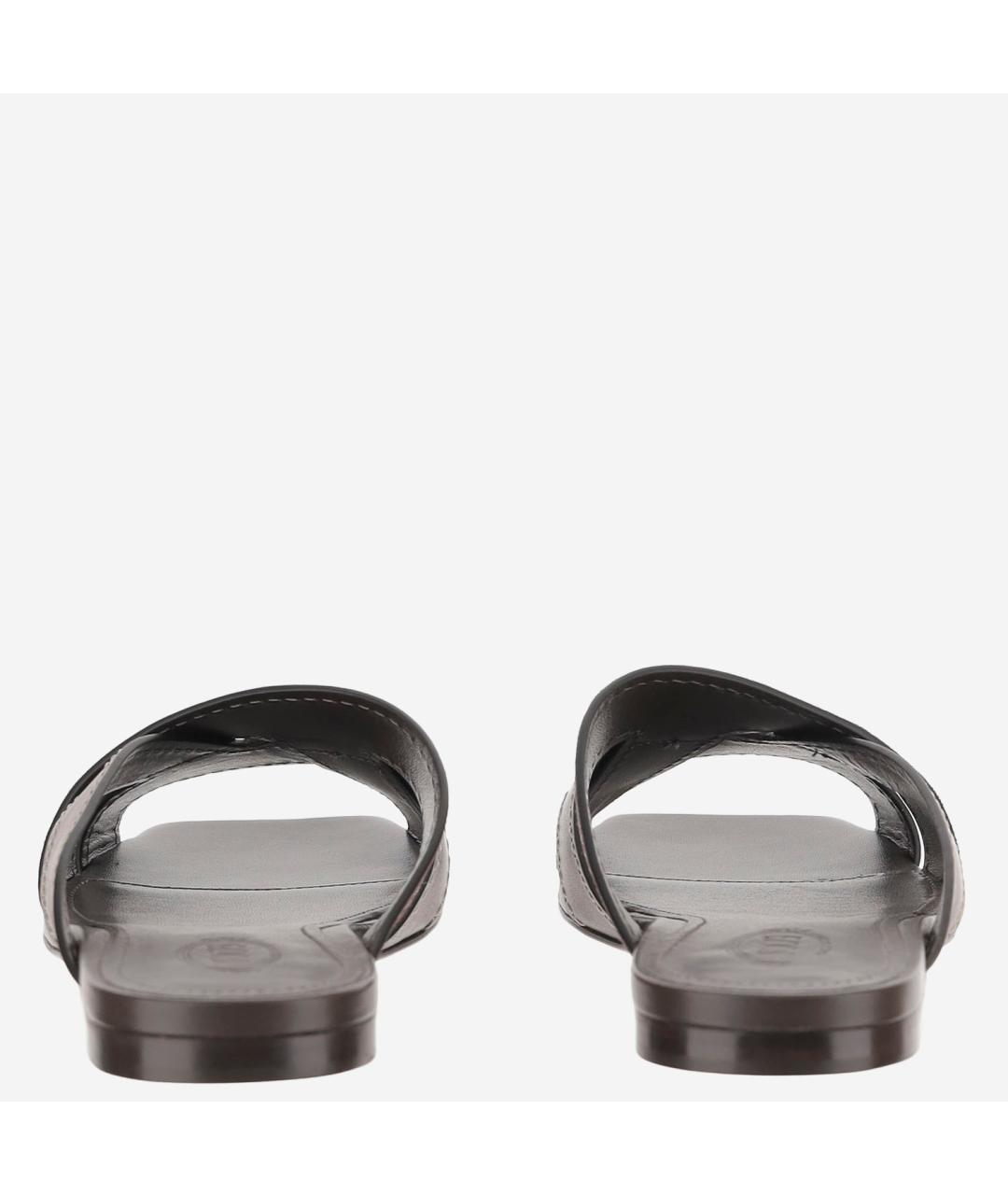 TOD'S Коричневые кожаные сандалии, фото 4