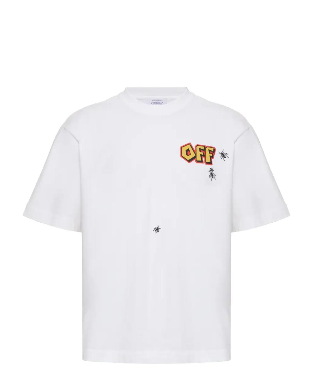 OFF-WHITE Белая хлопковая футболка, фото 1