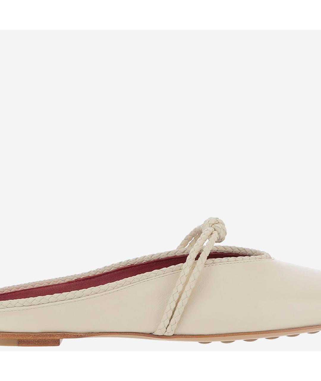 BOTTEGA VENETA Белые кожаные мюли, фото 5