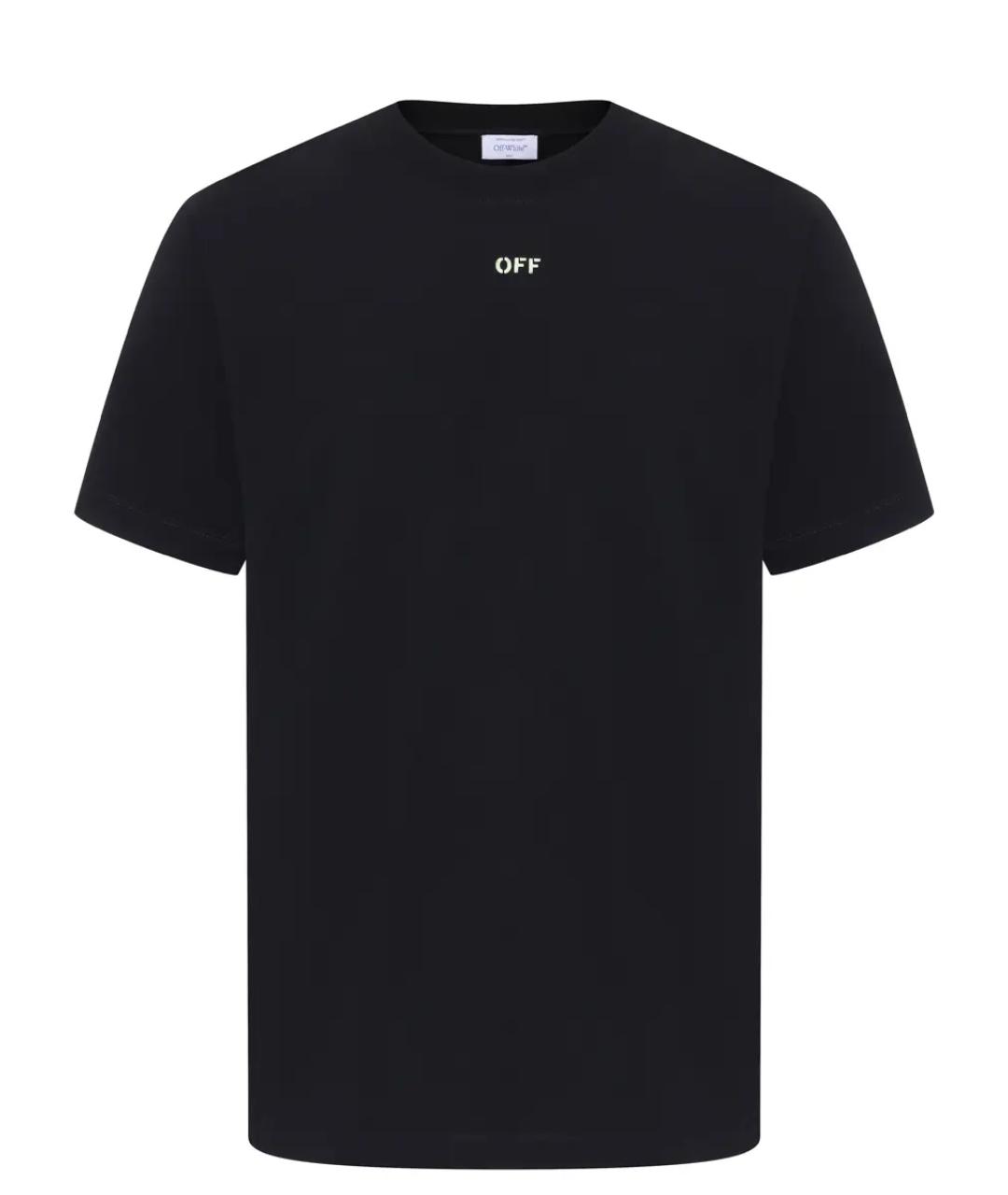 OFF-WHITE Черная хлопковая футболка, фото 1