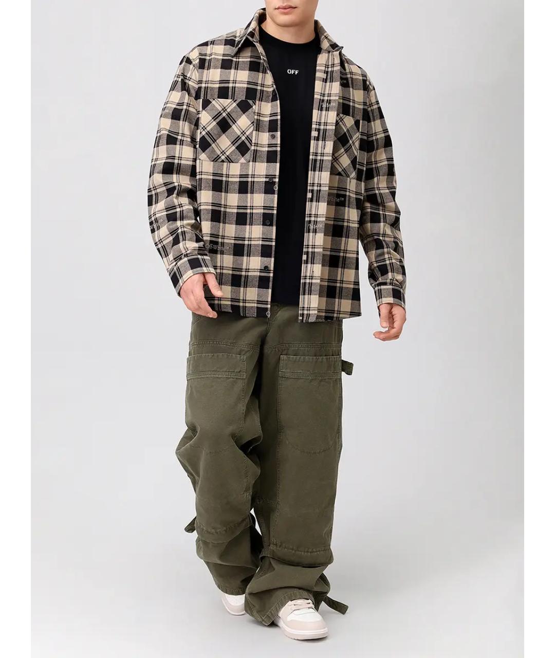 OFF-WHITE Черная хлопковая футболка, фото 2