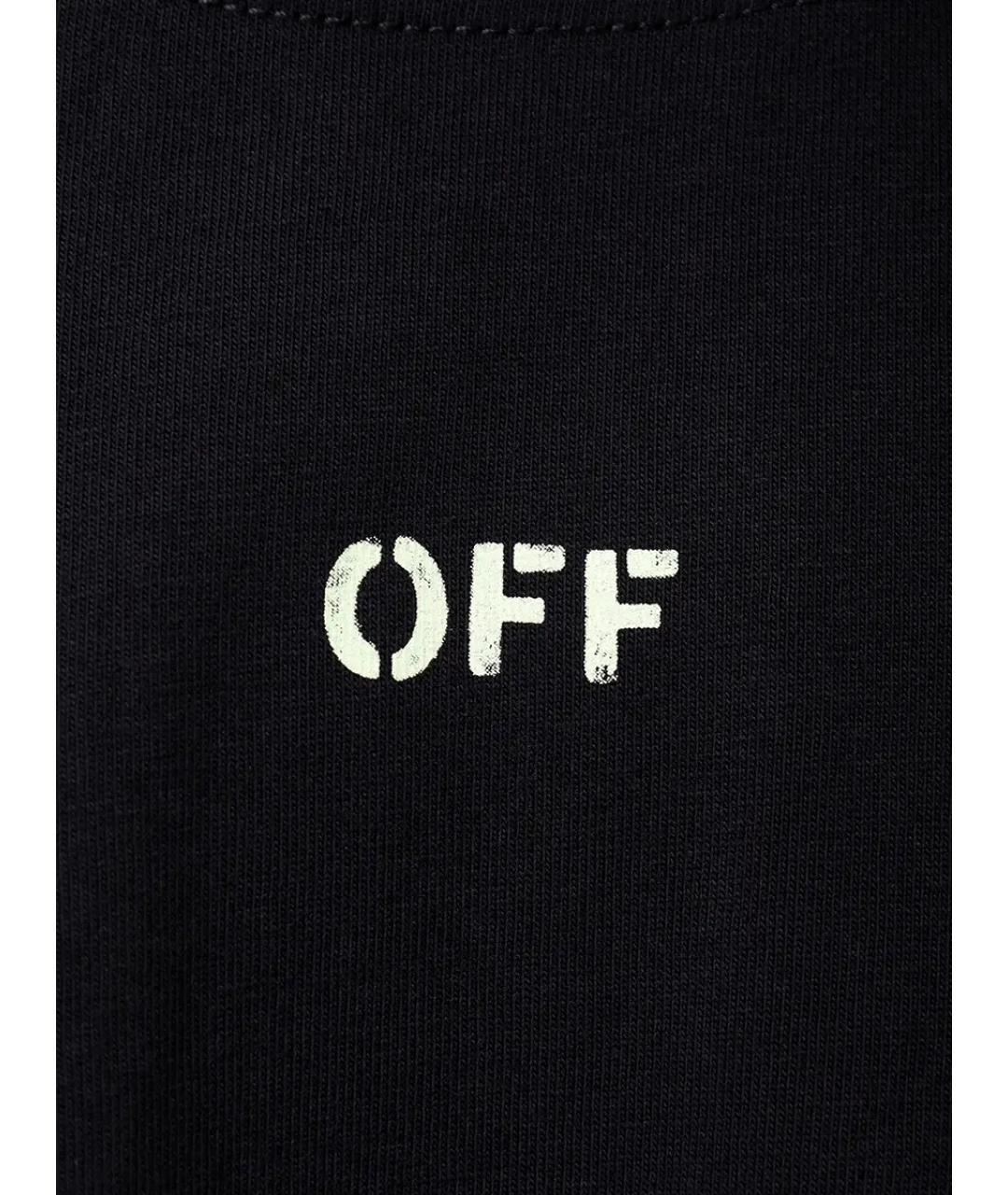OFF-WHITE Черная хлопковая футболка, фото 6
