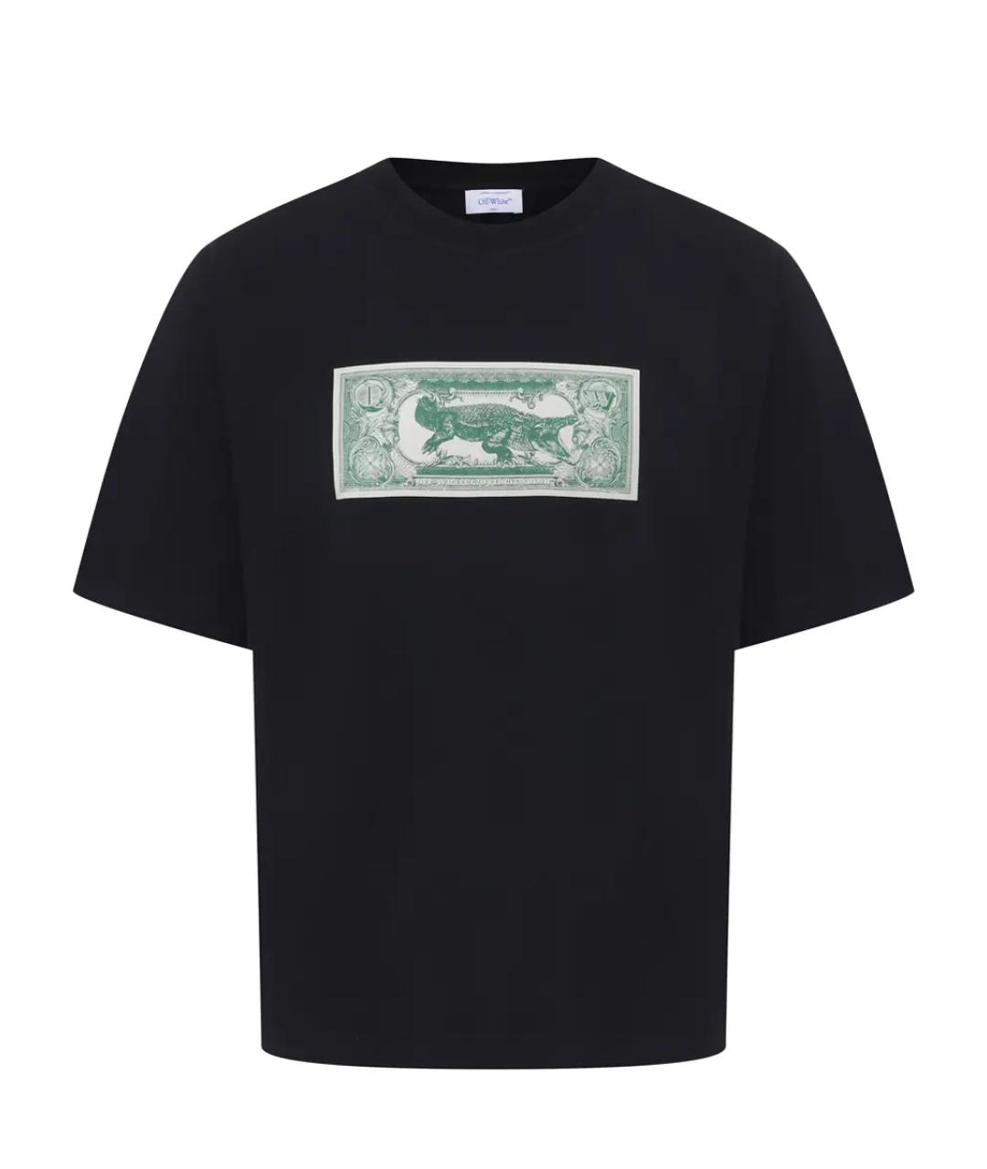 OFF-WHITE Черная хлопковая футболка, фото 1