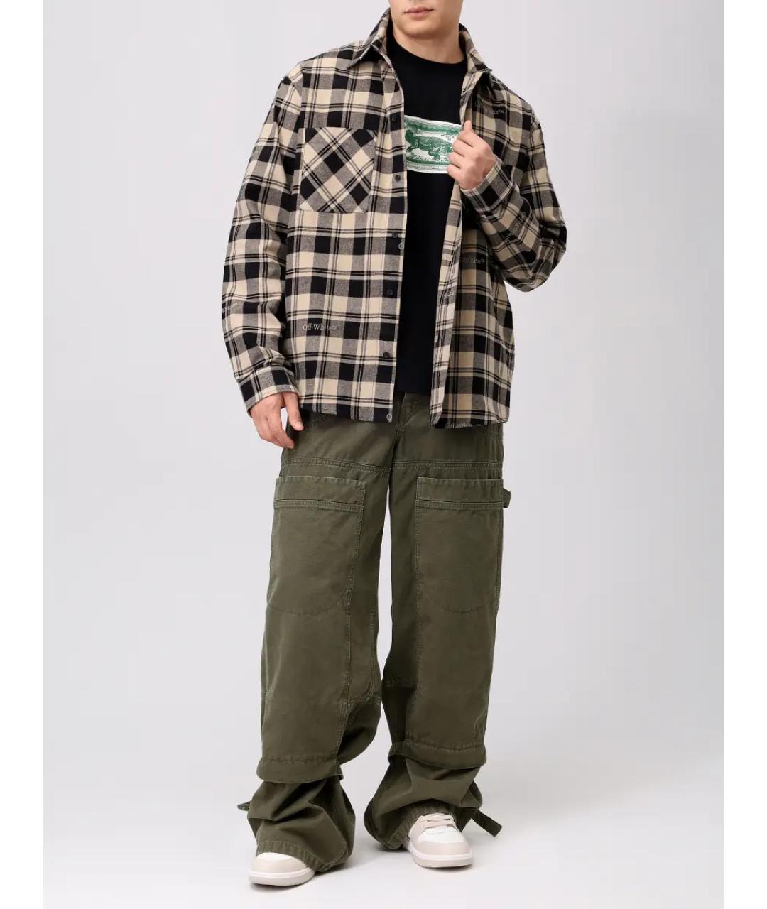 OFF-WHITE Черная хлопковая футболка, фото 2