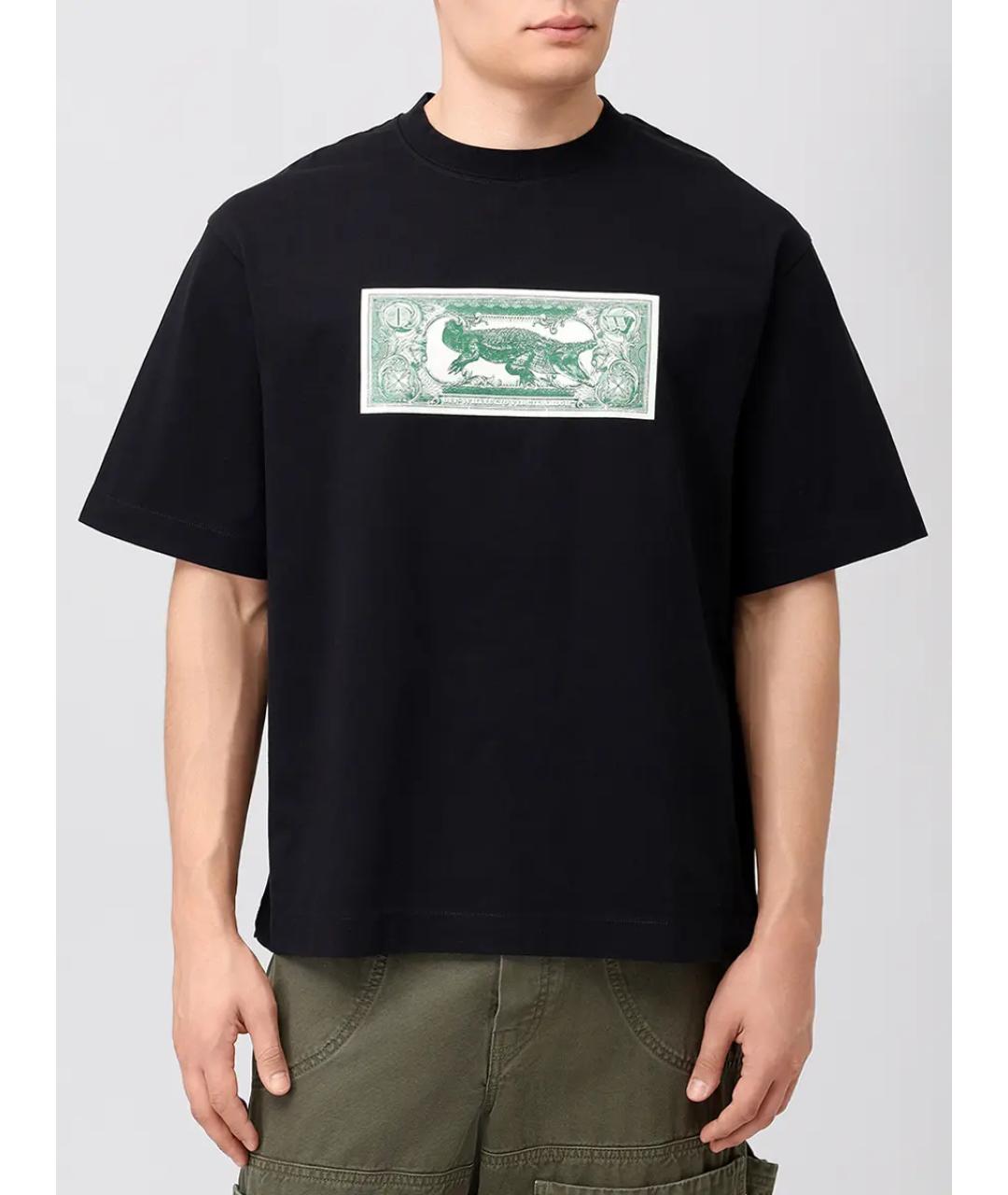 OFF-WHITE Черная хлопковая футболка, фото 4