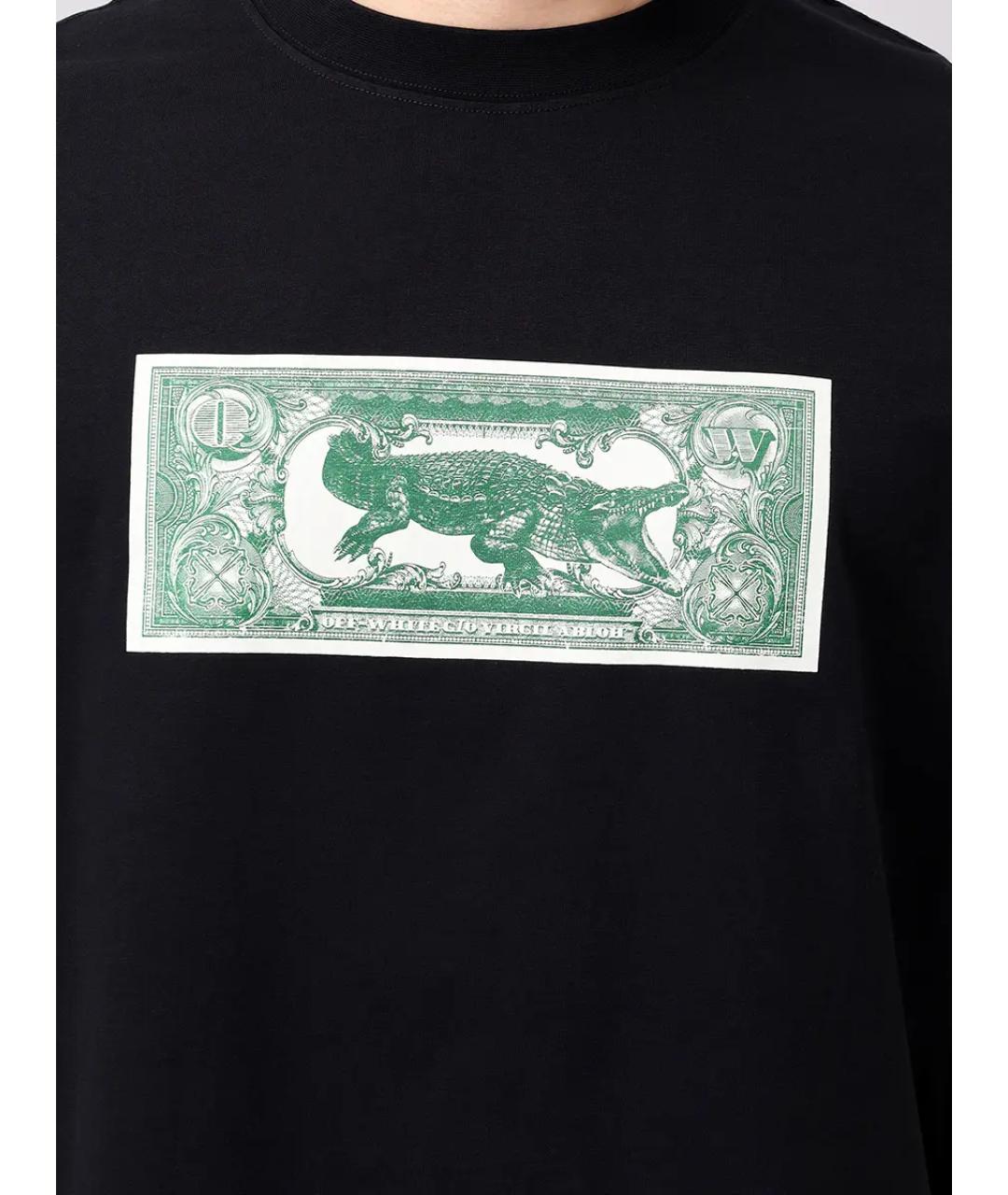 OFF-WHITE Черная хлопковая футболка, фото 5