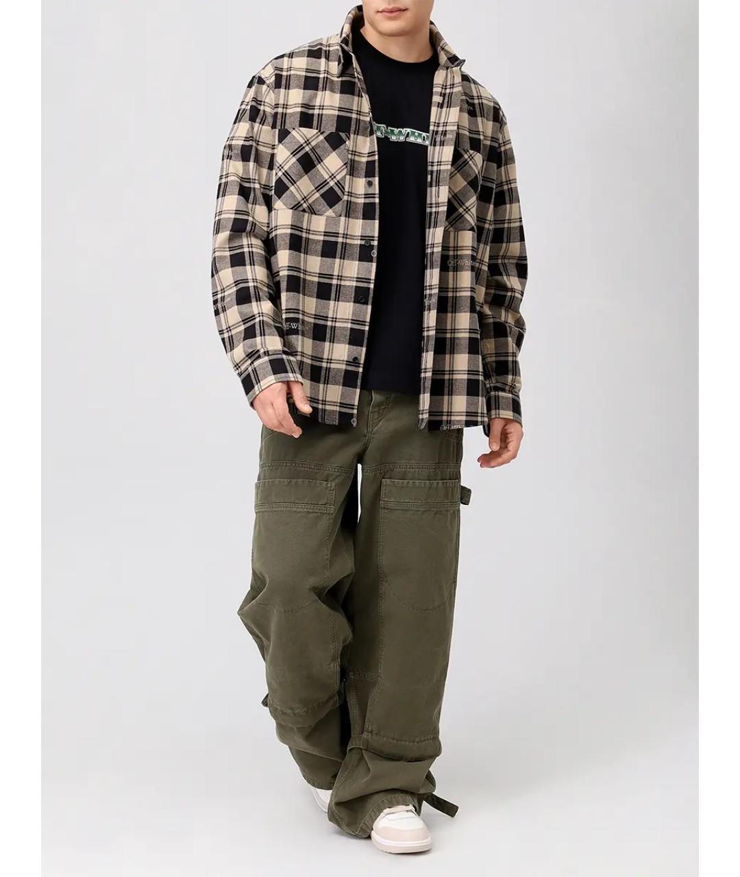 OFF-WHITE Черная хлопковая футболка, фото 2