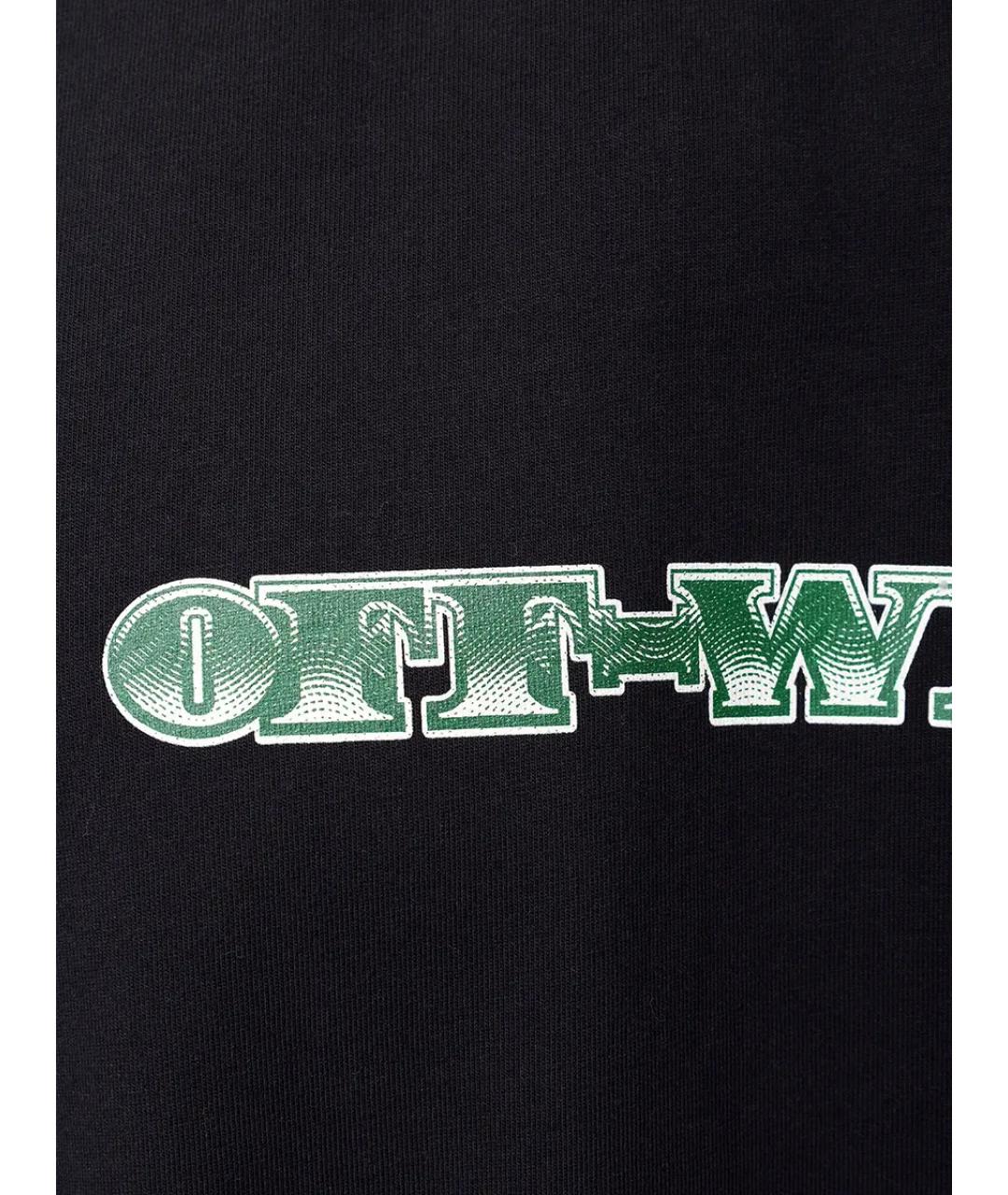 OFF-WHITE Черная хлопковая футболка, фото 6