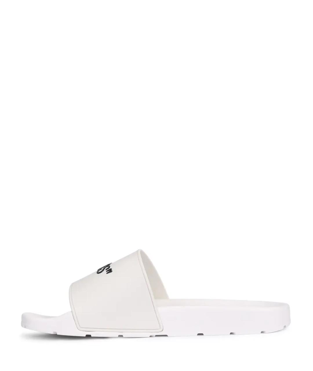 OFF-WHITE Белые резиновые шлепанцы, фото 3