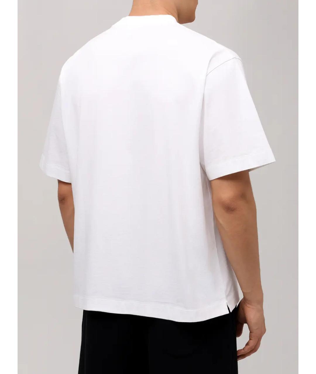 OFF-WHITE Белая хлопковая футболка, фото 3