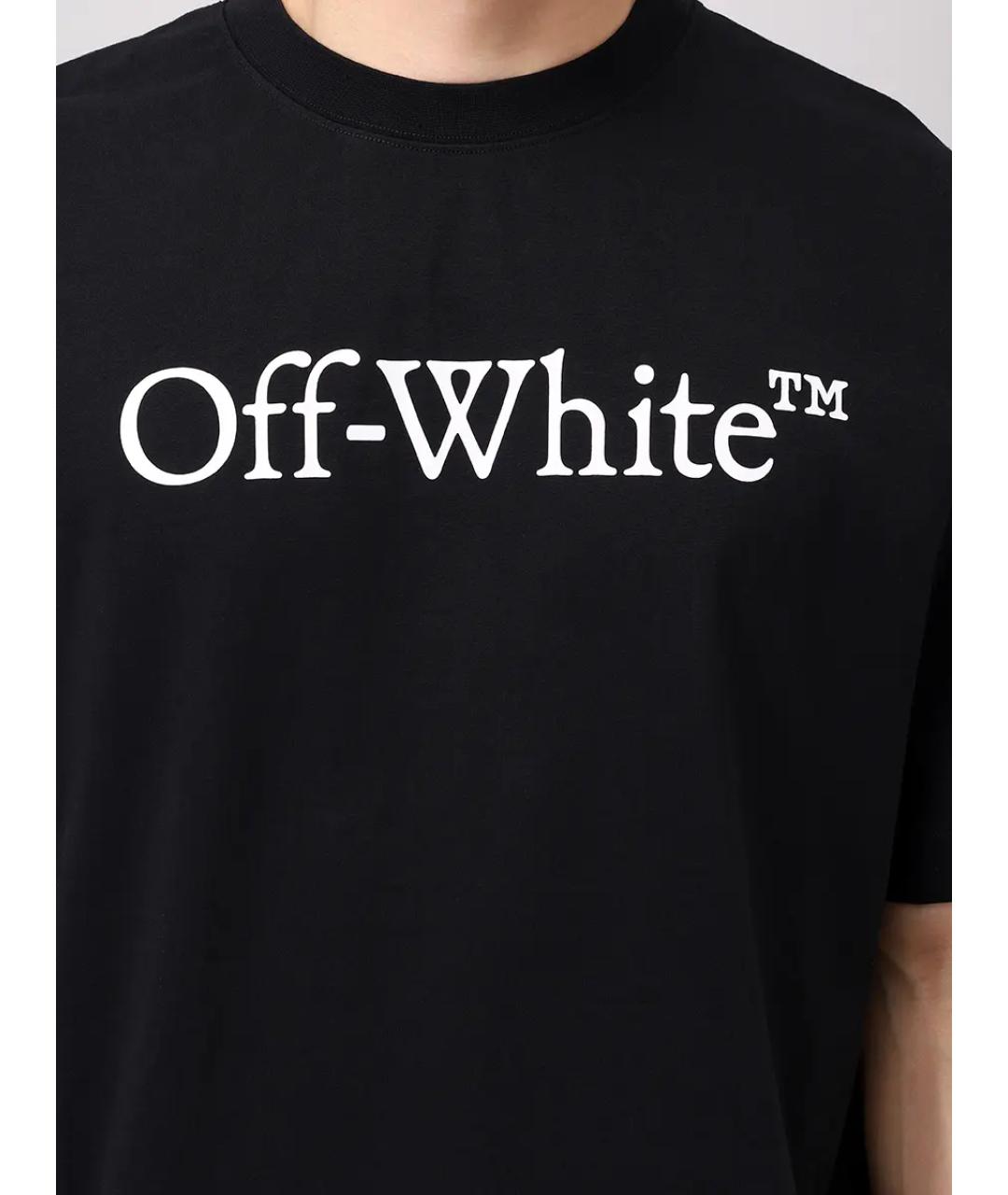 OFF-WHITE Черная хлопковая футболка, фото 5