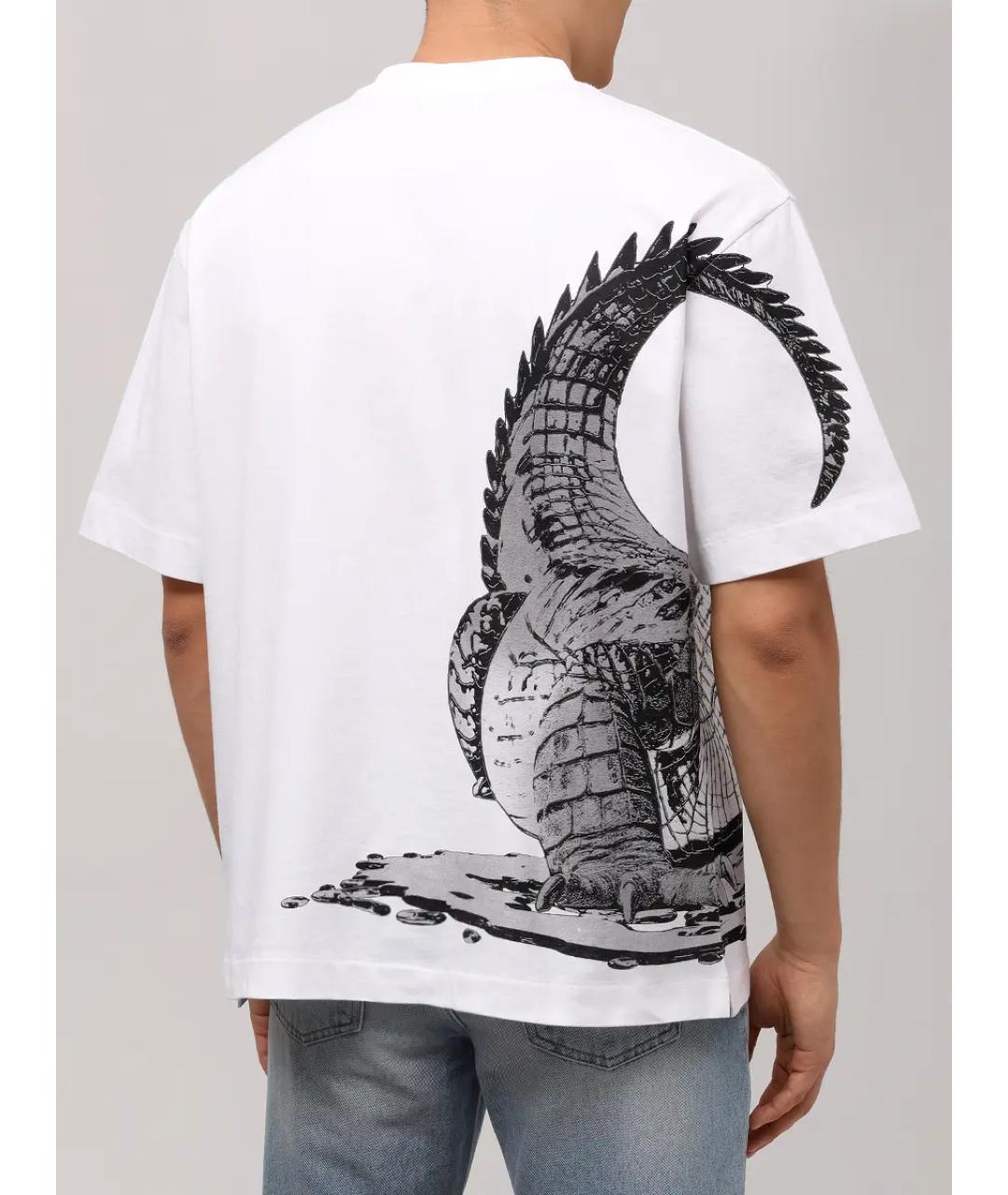 OFF-WHITE Белая хлопковая футболка, фото 3