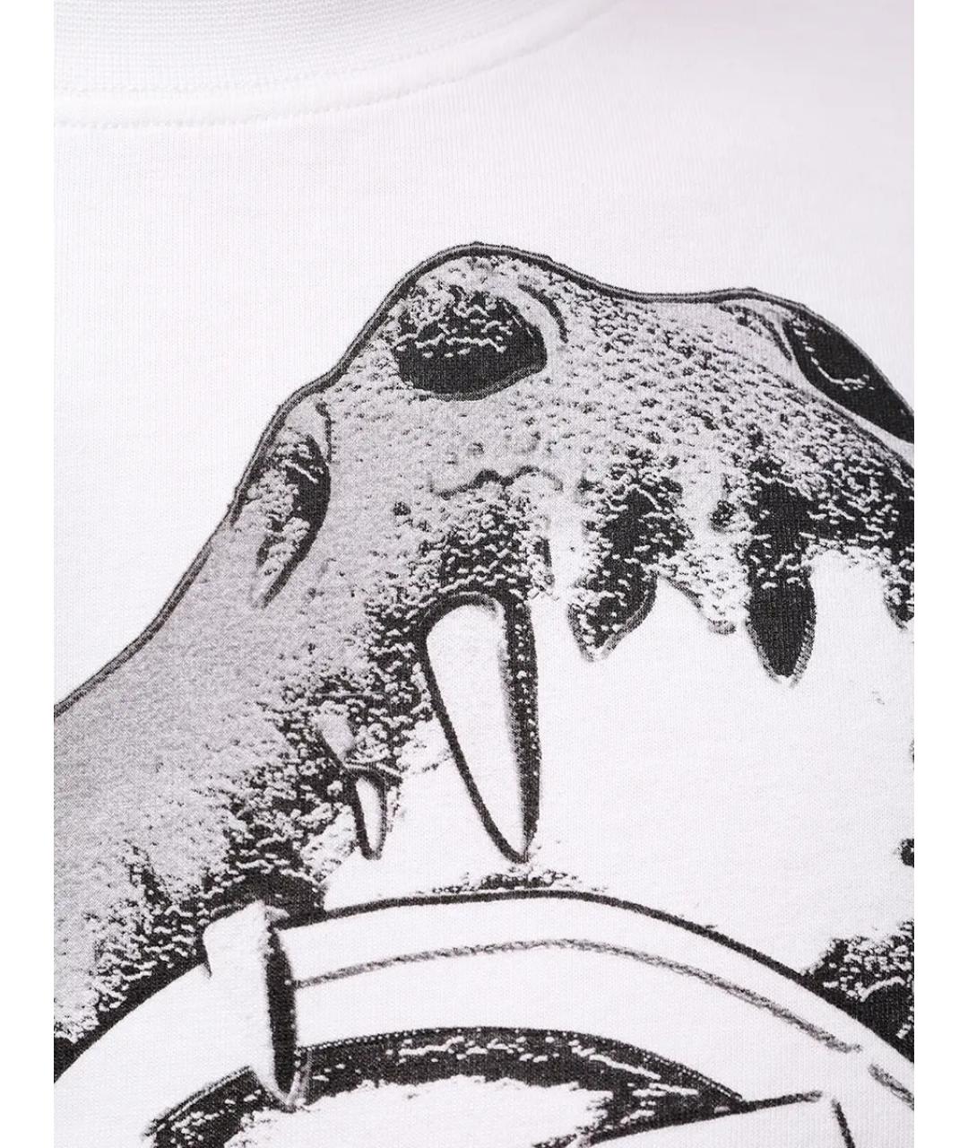 OFF-WHITE Белая хлопковая футболка, фото 6