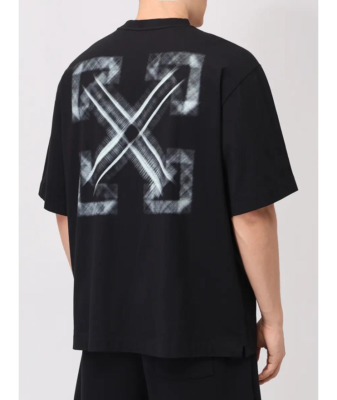 OFF-WHITE Черная хлопковая футболка, фото 3