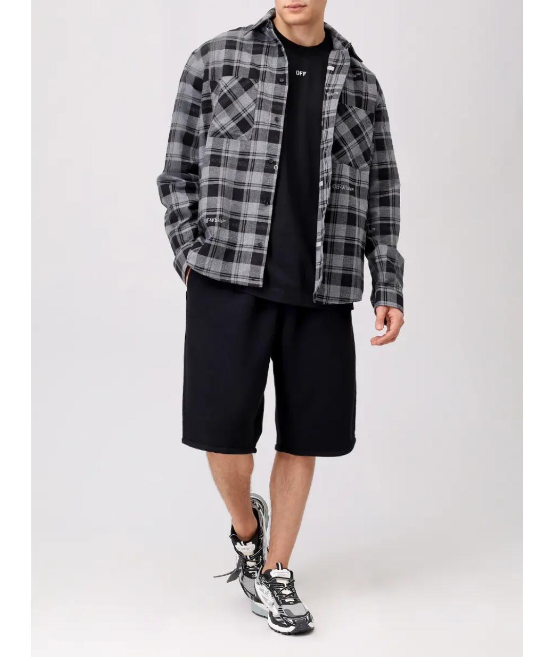 OFF-WHITE Черная хлопковая футболка, фото 2