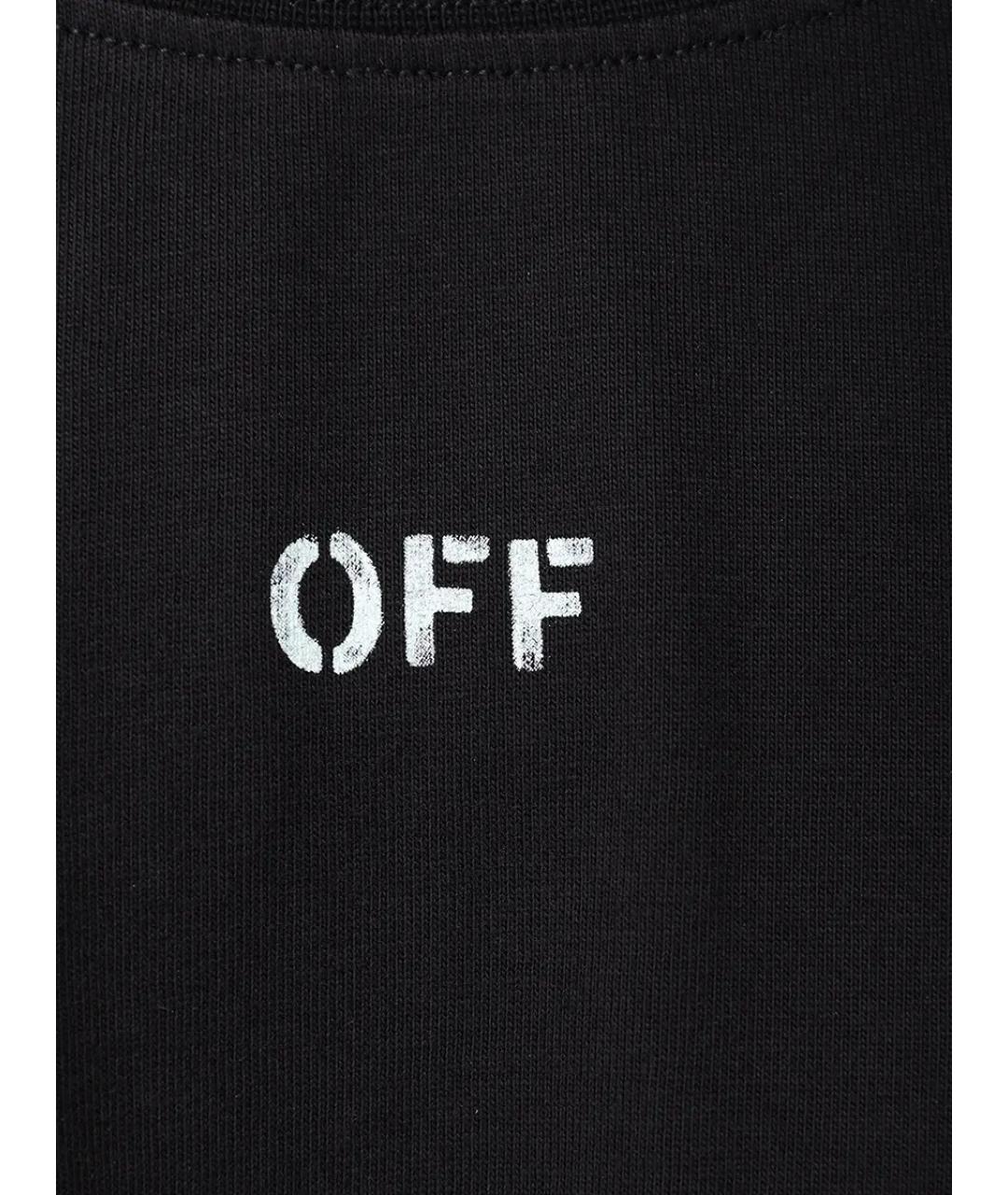 OFF-WHITE Черная хлопковая футболка, фото 6
