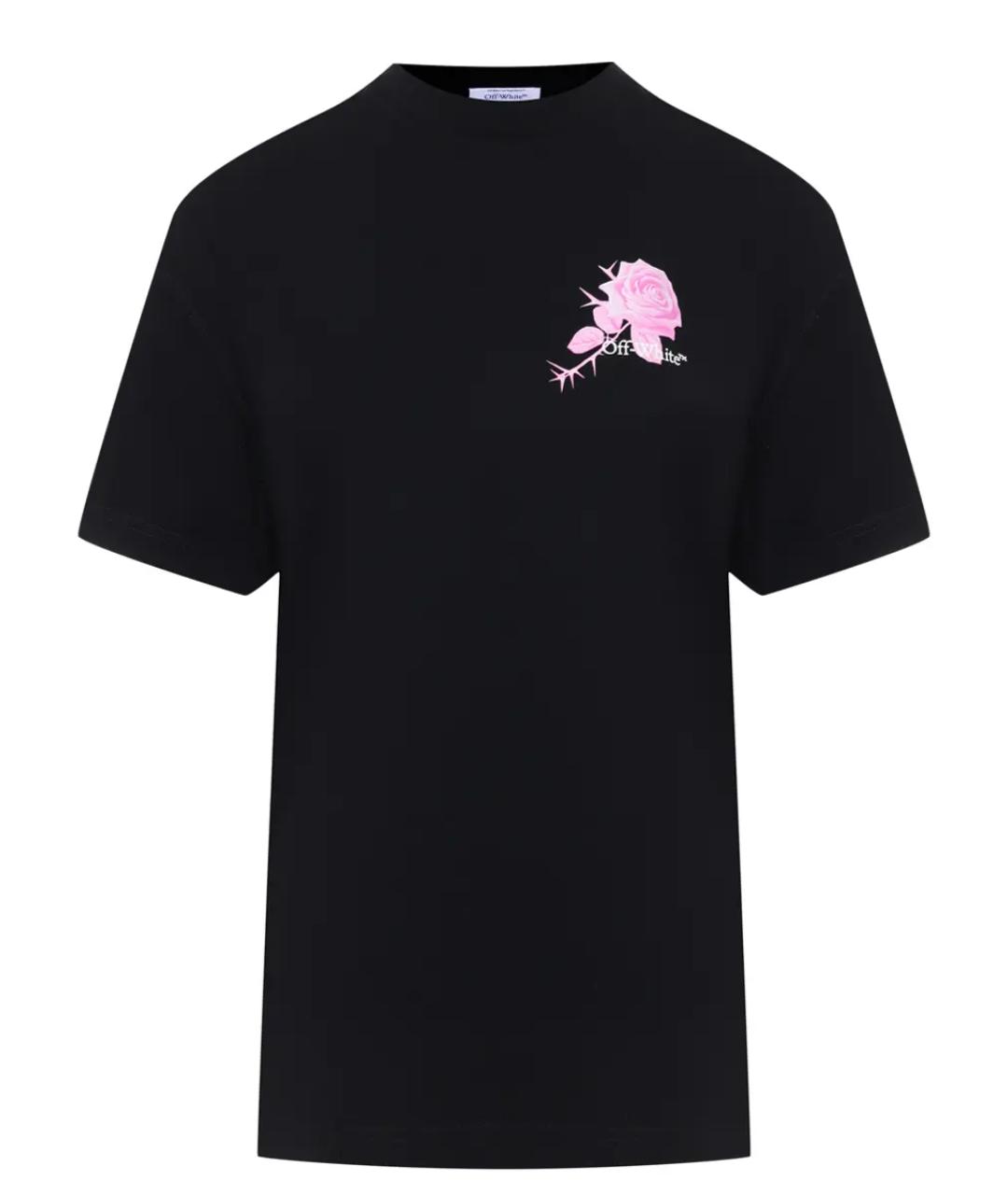 OFF-WHITE Черная хлопковая футболка, фото 1