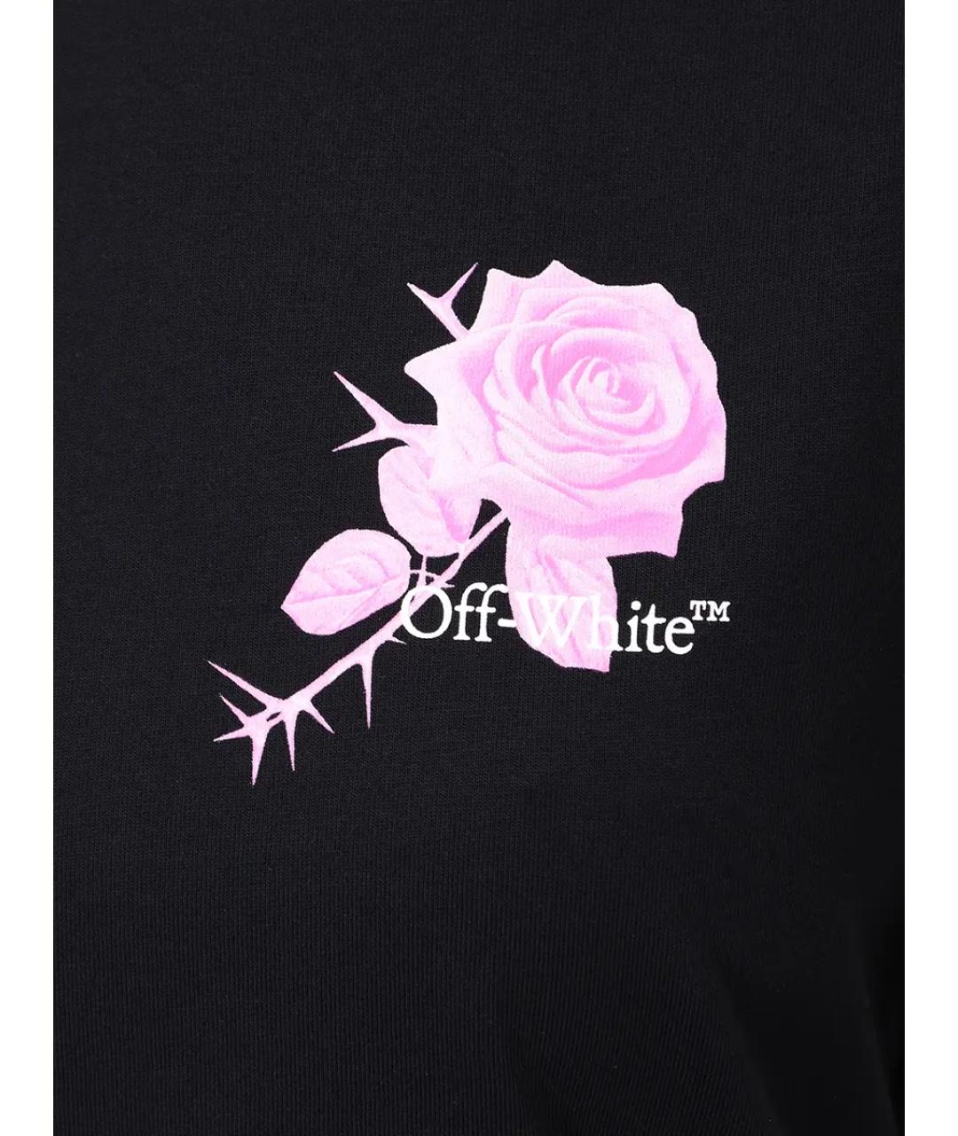 OFF-WHITE Черная хлопковая футболка, фото 6