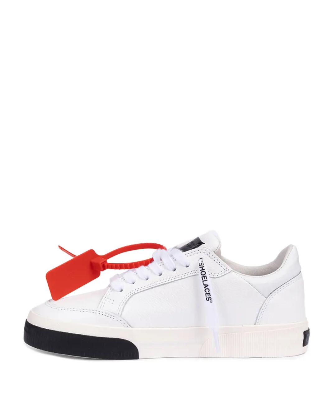 OFF-WHITE Белые кожаные кеды, фото 3