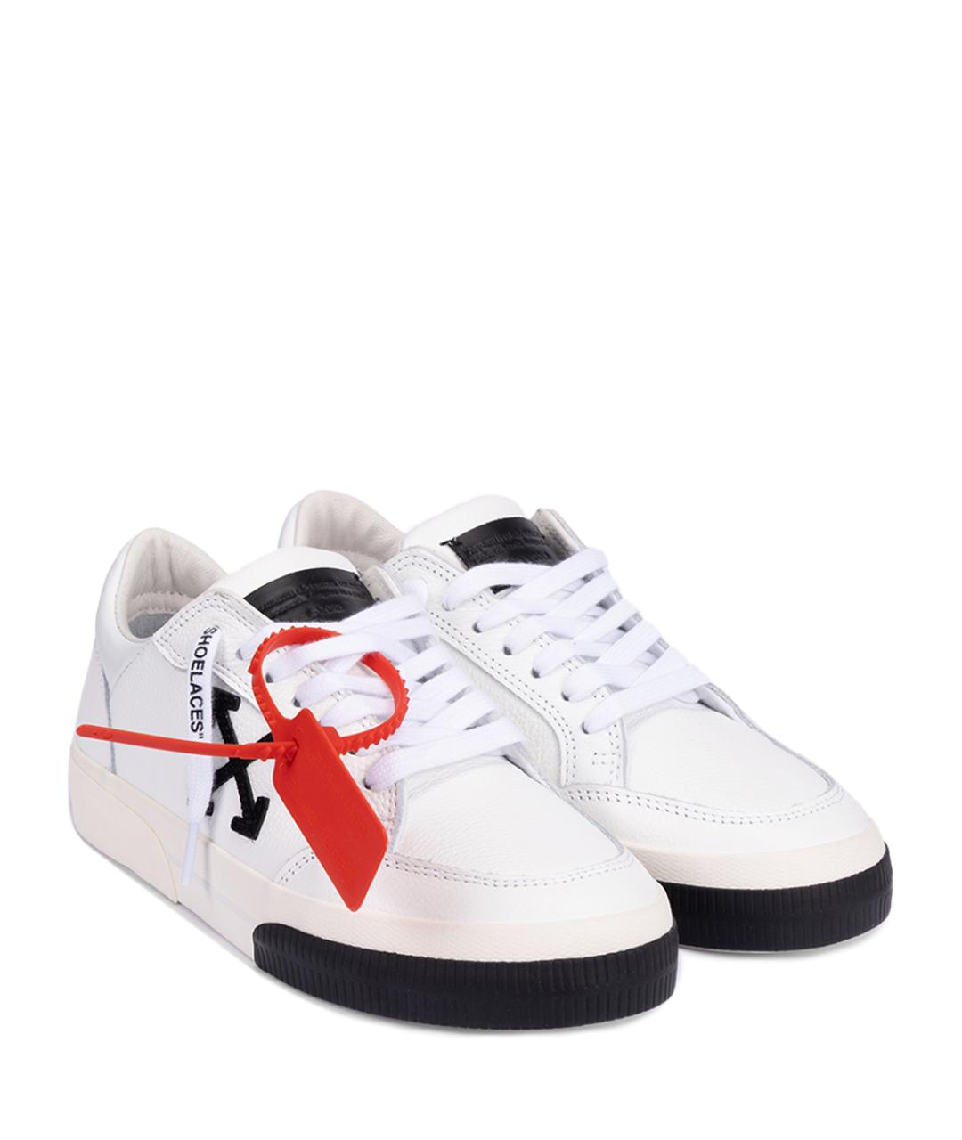 OFF-WHITE Белые кожаные кеды, фото 2