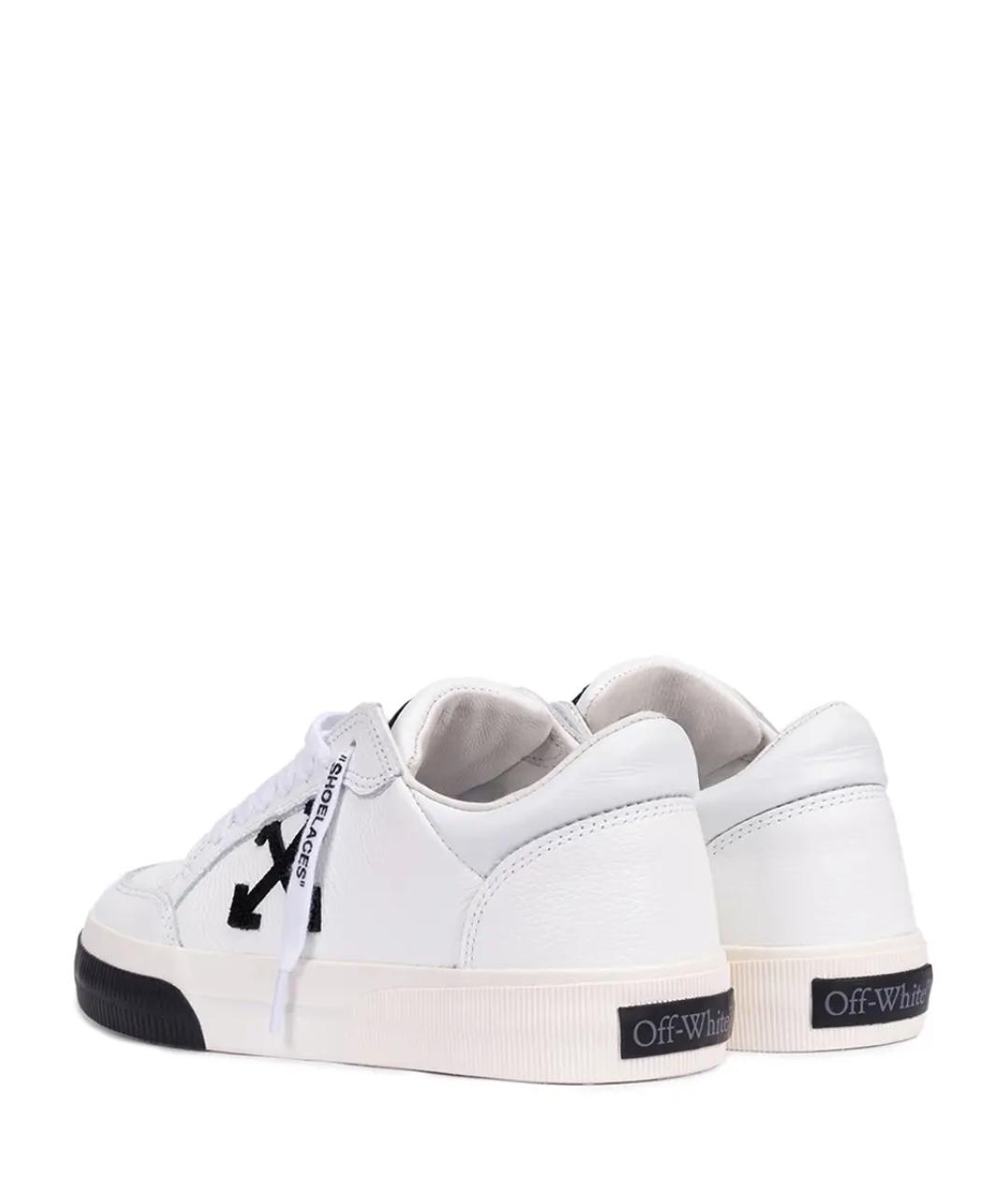 OFF-WHITE Белые кожаные кеды, фото 4