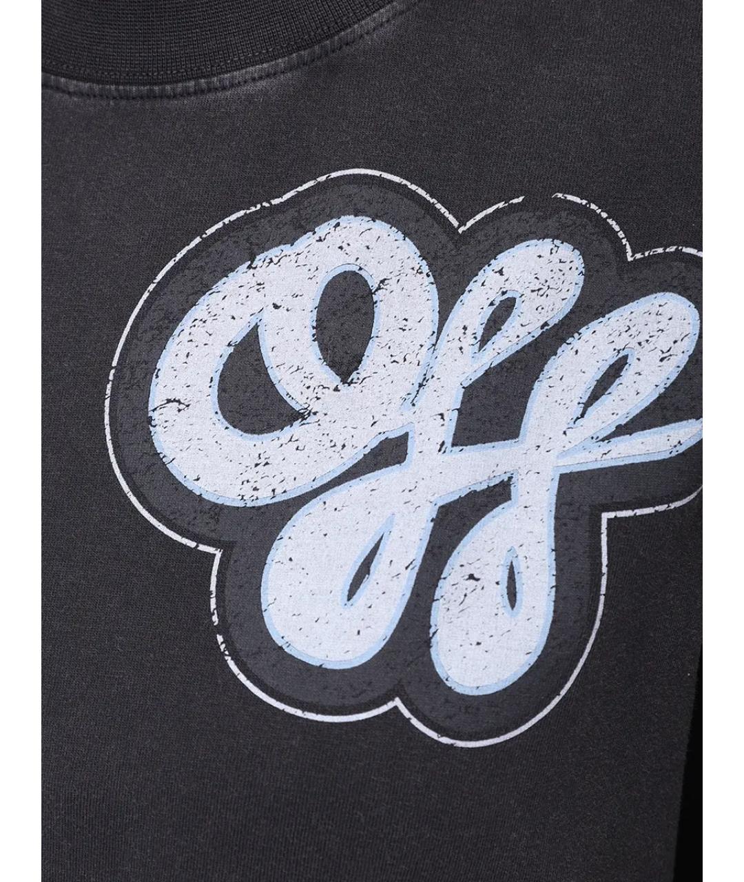 OFF-WHITE Черная хлопковая футболка, фото 6