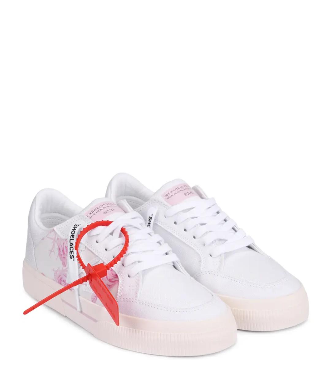 OFF-WHITE Белые текстильные кеды, фото 2