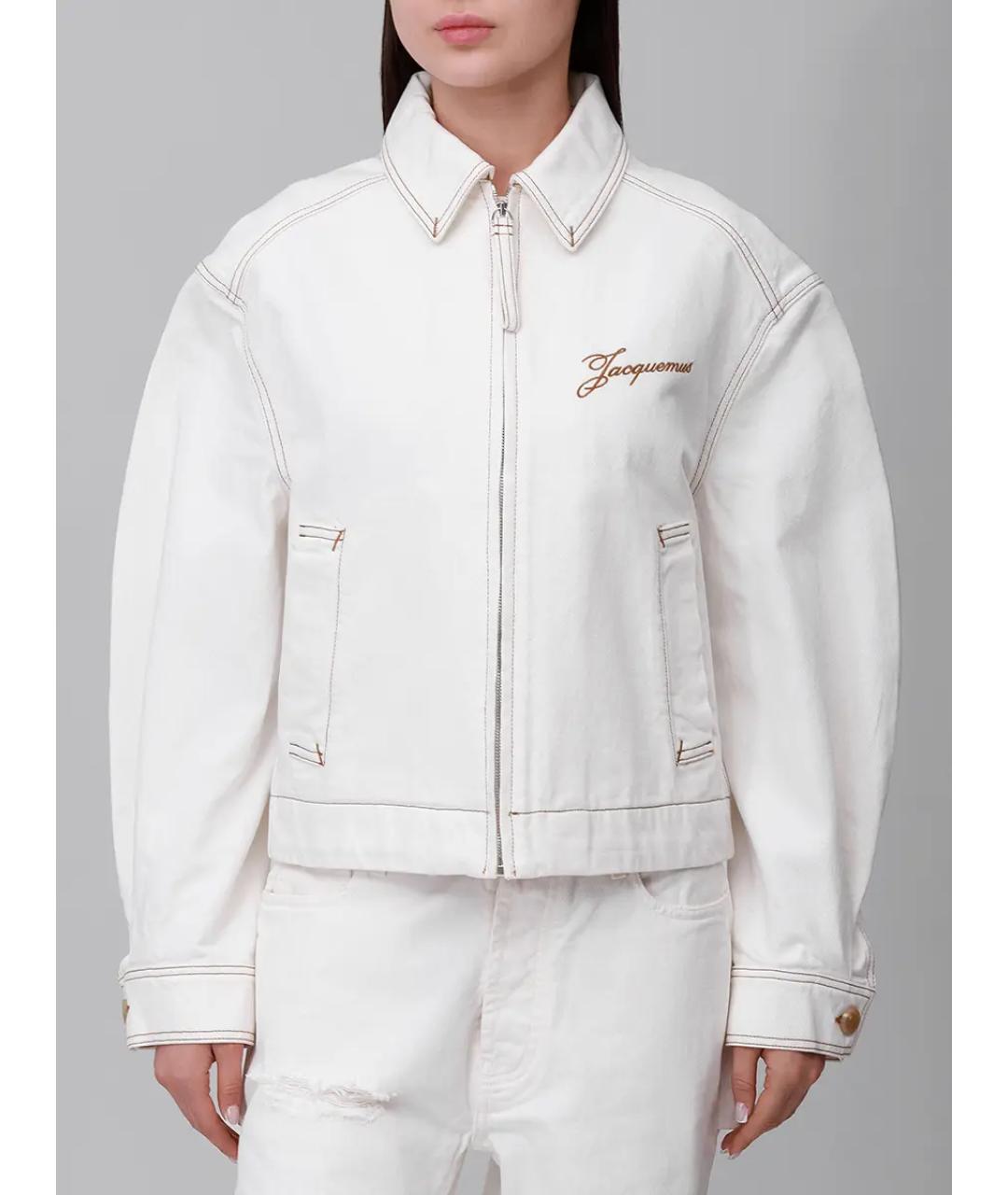 JACQUEMUS Белая хлопковая куртка, фото 3
