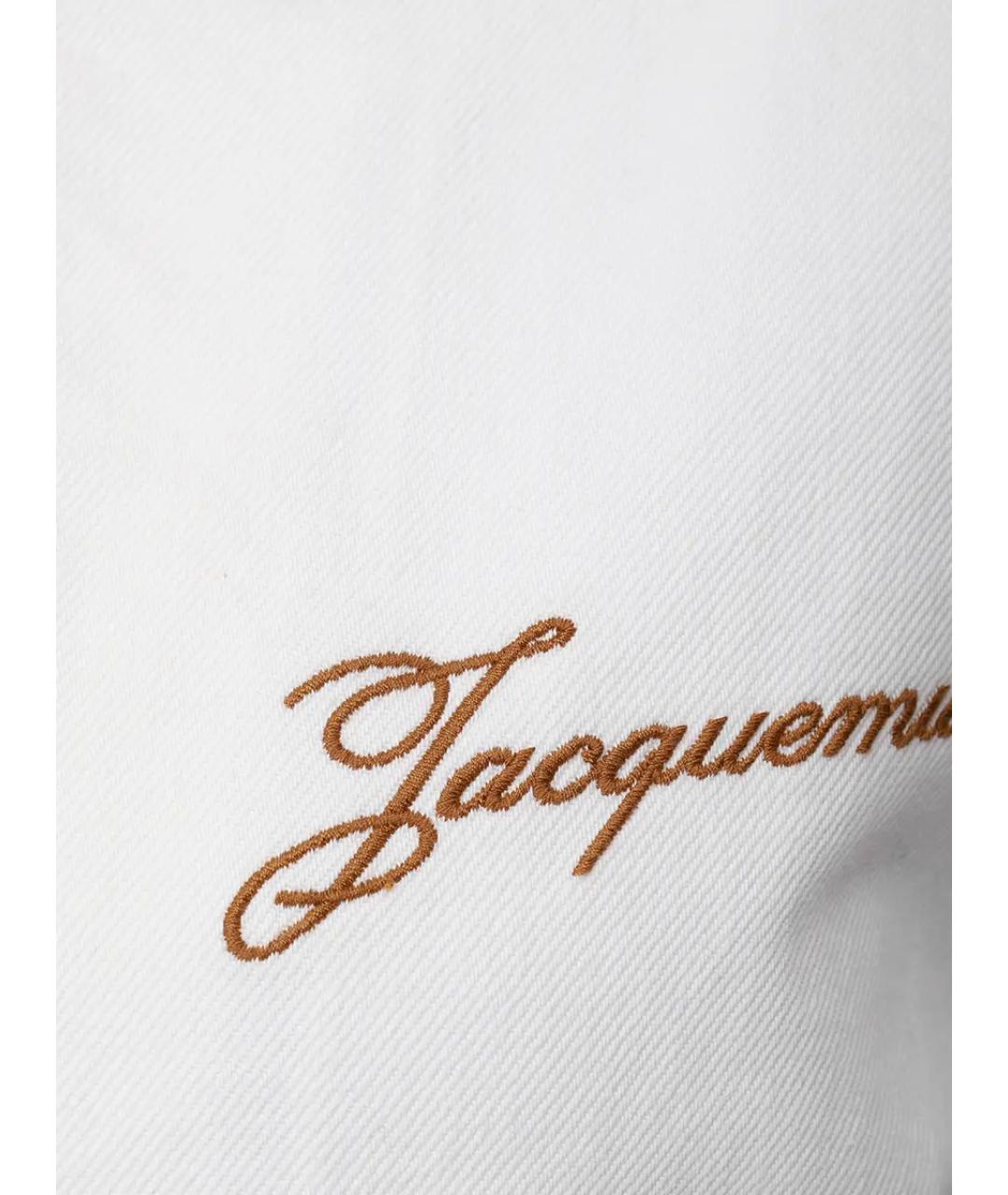 JACQUEMUS Белая хлопковая куртка, фото 5