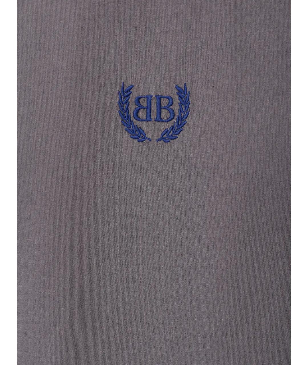 BALENCIAGA Серая хлопковая футболка, фото 6