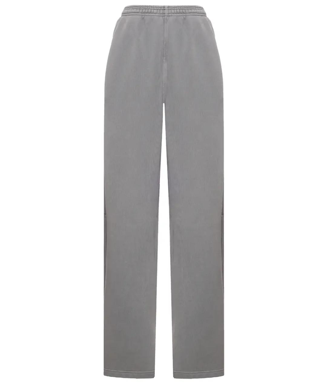 ALEXANDER WANG Серые хлопковые прямые брюки, фото 1