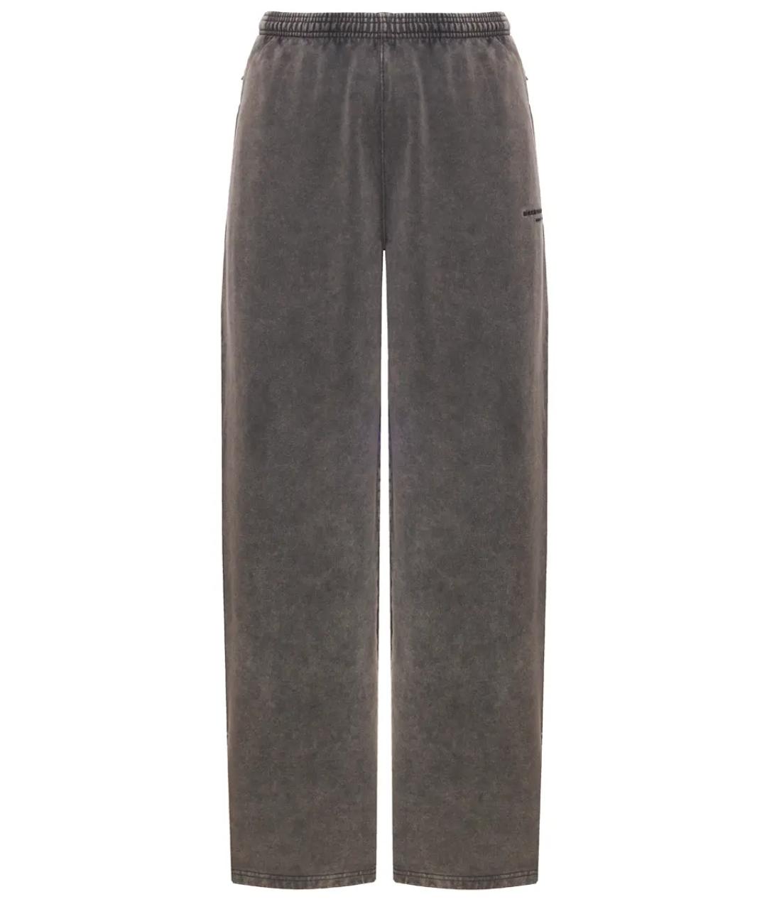 ALEXANDER WANG Серые хлопковые брюки широкие, фото 1